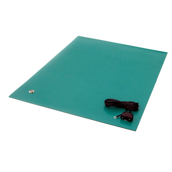 Transforming Technologies 30" x 48" x .080", Green, Rubber Table Mat, Including Hardware MT3048GN
